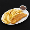 Jumbo Sausage and Chips with Splash